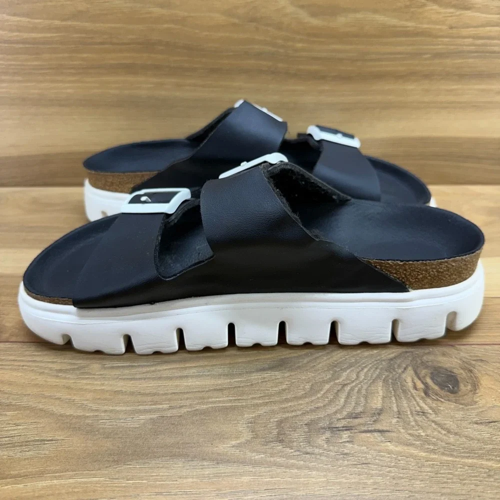 Birkenstock Papillio Arizona Vegan Platform Sandals 8 N EU 39 Chunky Travel Walk